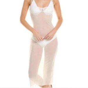 NWT WeWoreWhat Elegant White Sheer coverup